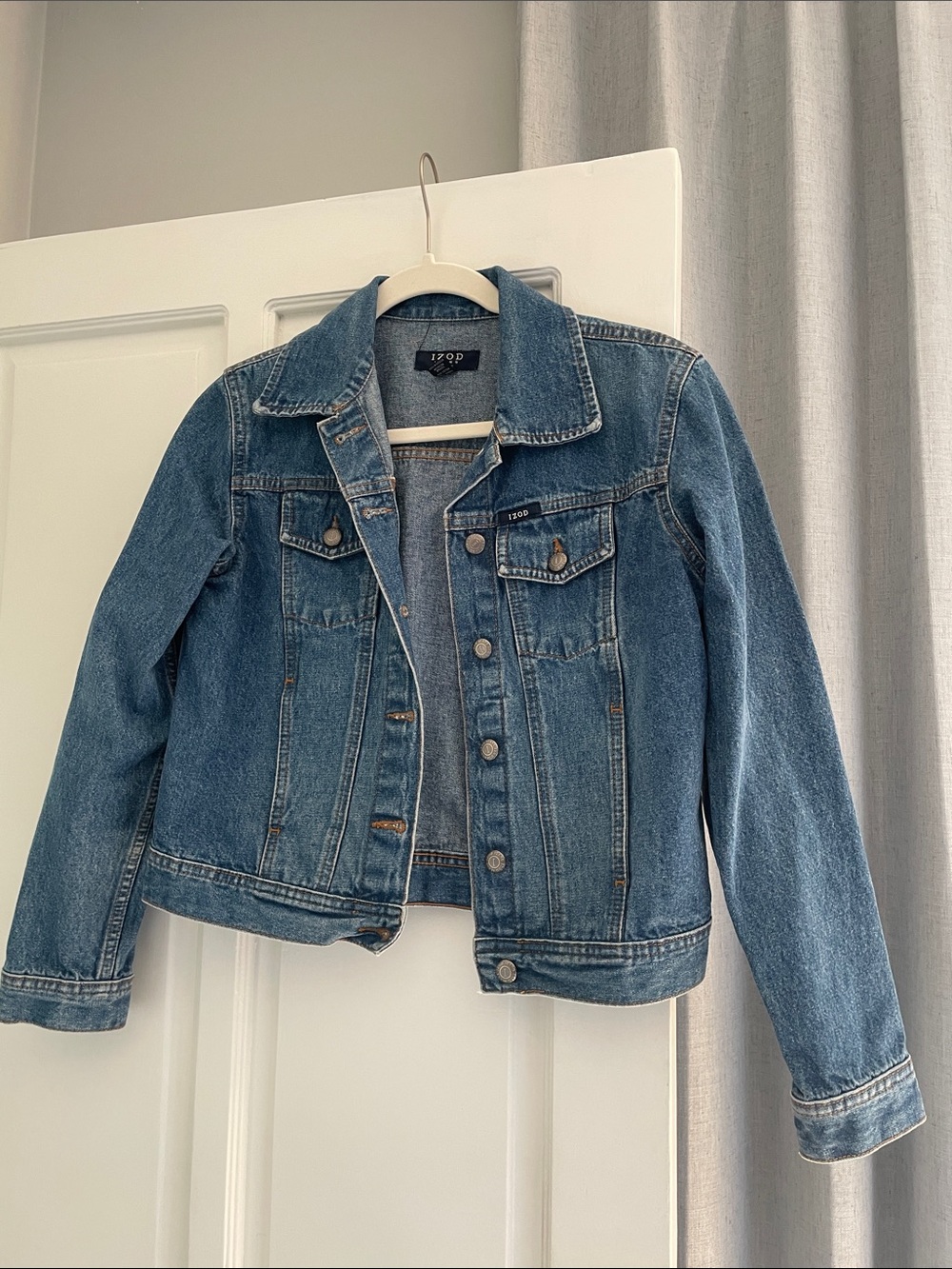 Vintage Izod Classic Blue Denim Trucker Jacket